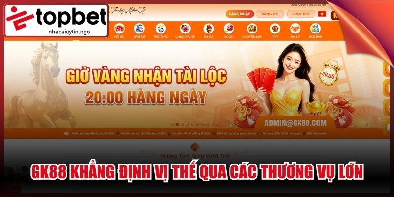 Nhà Cái Uy Tín 🎖️ Trang Cược Thể Thao Nhacaiuytin.Ngo #1 2026 4 GK88 khẳng định vị thế qua các thương vụ lớn